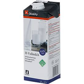 Transgourmet Quality H-Milch, laktosefrei, vegetarisch, 3,5%, 1 Liter