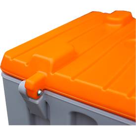 Transport- und Pritschenbox CEMO CEMbox 150, Polyethylen, 150 l, L 800 x B 600 x H 530 mm, stapelbar, grau/orange