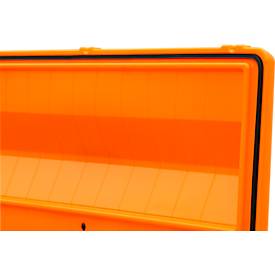 Transport- und Pritschenbox CEMO CEMbox 150, Polyethylen, 150 l, L 800 x B 600 x H 530 mm, stapelbar, grau/orange