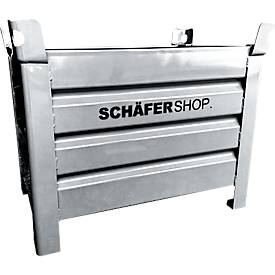 Transport- und Stapelbehälter Schäfer Shop Select, B 800 x T 500 x H 600 mm, feuerverzinkt, bis 1000 kg