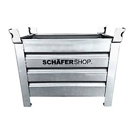 Transport- und Stapelbehälter Schäfer Shop Select, B 800 x T 500 x H 600 mm, feuerverzinkt, bis 1000 kg