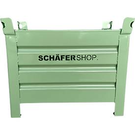 Transport- und Stapelbehälter Schäfer Shop Select, B 800 x T 500 x H 600 mm, resedagrün RAL 6011, bis 1000 kg