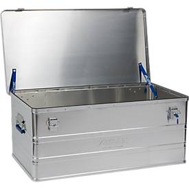 Transportbox Alutec CLASSIC 142, Aluminium, 142 l, L 895 x B 495 x H 375 mm, Zylinderschlösser
