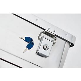 Transportbox Alutec CLASSIC 30, Aluminium, 30 l, L 430 x B 335 x H 270 mm, Zylinderschlösser