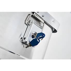 Transportbox Alutec CLASSIC 30, Aluminium, 30 l, L 430 x B 335 x H 270 mm, Zylinderschlösser