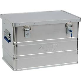 Transportbox Alutec CLASSIC 68, Aluminium, 68 l, L 575 x B 385 x H 375 mm, Zylinderschlösser