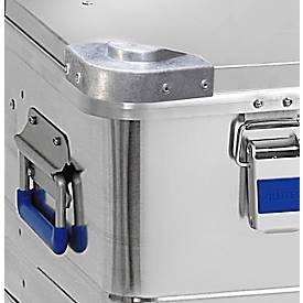 Transportbox Alutec INDUSTRY 27, Aluminium, 27 l, L 380 x B 280 x H 344 mm, mit Stapelecken, stabiler Deckel