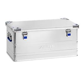 Transportbox Alutec INDUSTRY 92, Aluminium, 92 l, L 780 x B 385 x H 379 mm, mit Stapelecken, stabiler Deckel