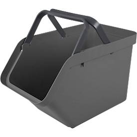 Transportbox Sunware® Sigma Home, Volumen 30 l, klappbare Handgriffe, L 493 x B 270 x H 298 mm, Recycling-Polypropylen, anthrazit