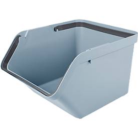 Transportbox Sunware® Sigma Home, Volumen 45 l, klappbare Handgriffe, L 493 x B 388 x H 298 mm, Recycling-Polypropylen, blau