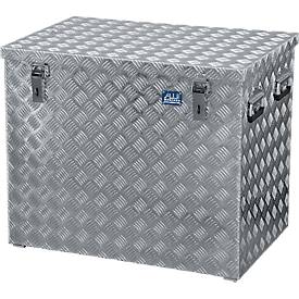 Transportkiste, Aluminium-Riffelblech, mit Fangbänder, 234 l
