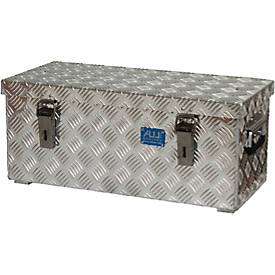 Transportkiste, Aluminium-Riffelblech, mit Fangbänder, 37 l