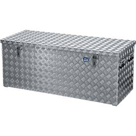Transportkiste, Aluminium-Riffelblech mit Gasdruckdämpfer, verschiedene Größen