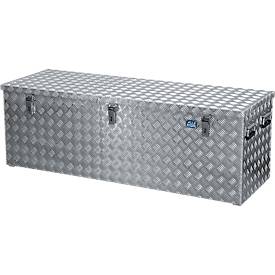 Transportkiste, Aluminium-Riffelblech mit Gasdruckdämpfer, verschiedene Größen