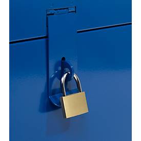 Transportkiste, Dokumentenfach, herausnehmbares Werkzeugfach, L 830 x B 440 x H 340 mm, Stahlblech, RAL 5010