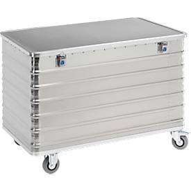 Transportwagen aus Aluminium, mit Scharnierdeckel, 560 l