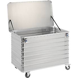 Transportwagen aus Aluminium, mit Scharnierdeckel, 656 l