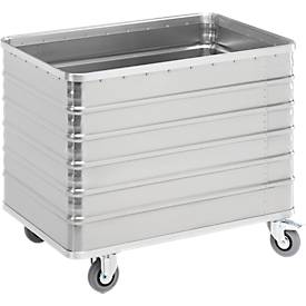 Transportwagen aus Aluminium, ohne Deckel, 415 l