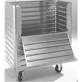 Transportwagen aus Leichtmetall, abklappbare Längswand, 1050 Liter, ohne Deckel