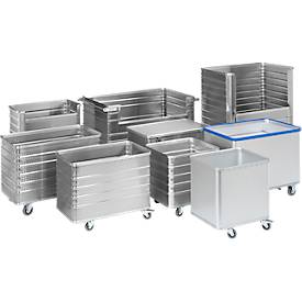 Transportwagen aus Leichtmetall, ohne Deckel, 229 l