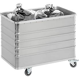 Transportwagen aus Leichtmetall, ohne Deckel, 322 l