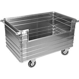 Transportwagen aus Leichtmetall, ohne Deckel, 945 l