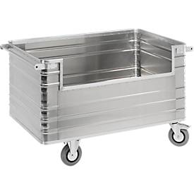Transportwagen aus Leichtmetall, ohne Deckel, 945 l