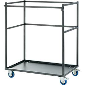 Transportwagen, Stahlrohr-Gestell, mit Bodenplatte, für 5 oder 10 Stehtische