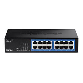 TRENDnet TEG S17D - Switch - 16 x 10/100/1000 - an Rack montierbar - TAA-konform