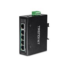 TRENDnet TI-PE50 - Switch - unmanaged - 4 x 10/100 (PoE+) + 1 x 10/100 - an DIN-Schiene montierbar, wandmontierbar - PoE