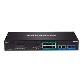 TRENDnet TPE 3012LS - Switch - 12 Anschlüsse - Smart - an Rack montierbar