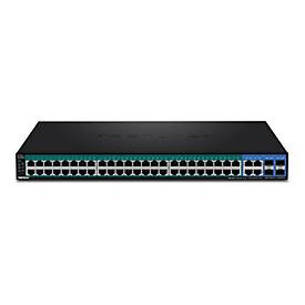 TRENDnet TPE 5048WS - Switch - Smart - 48 x 10/100/1000 (PoE+) + 4 x Kombi-Gigabit-SFP - Desktop, an Rack montierbar - P