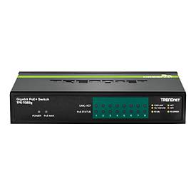 TRENDnet TPE TG82G - Switch - 8 x 10/100/1000 (PoE+) - Desktop - PoE+ (61 W) - TAA-konform