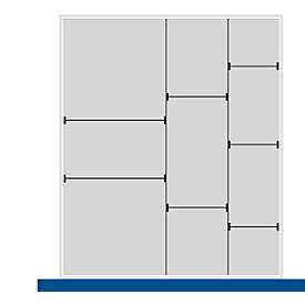 Trenn-/Steckwand-Sortiment, 2 Trennwände, 7 Steckwände, für Serie Verso, für Fronthöhe Schublade 175 mm, H 127 mm