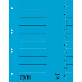 Trennblatt, Intensiv-Karton, DIN A4, blau