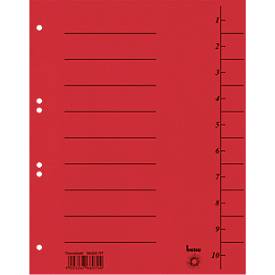 Trennblatt, Intensiv-Karton, DIN A4, rot