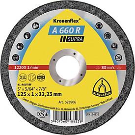 Trennscheibe A 660 R Supra D125x1mm ger.INOX Bohr.22,23mm KLINGSPOR, 25 Stück