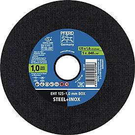 Trennscheibe STEELOX BOX D125x1mm ger.INOX Bohr.22,23mm PFERD, 25 Stück