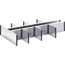 Trennwände Bott verso, Fronthöhe Schub 175 mm, B 1050 x T 550 x H 127 mm, Stahlblech, Grau