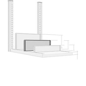 Trennwand, freistehend, für Regaltiefe 400 mm, H 175 mm