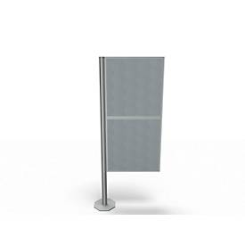 Trennwand Silent Office, 2 Elemente, H 1470 mm, hellgrau