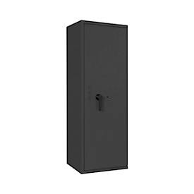 Tresor Lyra 14, Klasse I nach EN 1143-1, 165 l, Türanschlag rechts, Doppelbartschloss, 3 Fachböden, B 500 x T 420 x H 1400 mm, graphitgrau RAL 7024