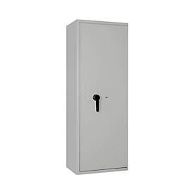 Tresor Lyra 14, Klasse I nach EN 1143-1, 165 l, Türanschlag rechts, Doppelbartschloss, 3 Fachböden, B 500 x T 420 x H 1400 mm, lichtgrau RAL 7035