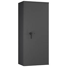 Tresor Lyra 16, Klasse I nach EN 1143-1, 252 l, Türanschlag rechts, Doppelbartschloss, 4 Fachböden, B 650 x T 420 x H 1550 mm, graphitgrau RAL 7024