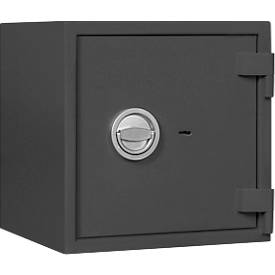 Tresor MT 2, Sicherheitsstufe S 1 nach EN 14450, 46 l/4 Ordner, Doppelbartschloss mit 2 Schlüsseln, 1 Fachboden, B 405 x T 385 x H 405 mm, graphitgrau