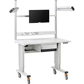 Treston Arbeitstisch Serie WB, mit Elektromotor, höhenverstellbar, 1073 mm