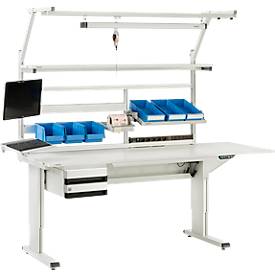 Treston Arbeitstisch Serie WB, mit Elektromotor, höhenverstellbar, 1800 mm