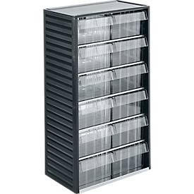 Treston Kleinteilemagazine Typ 557, 12 Schubladen