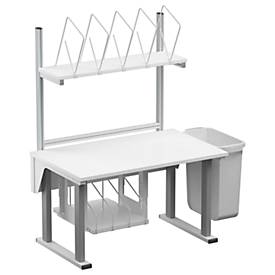 Treston QuatreX Gestell, elektrisch verstellbar, bis 300 kg, B 1825 x T 750 mm, lichtgrau RAL 7035