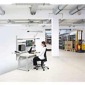 Treston QuatreX Gestell, elektrisch verstellbar, bis 300 kg, lichtgrau RAL 7035, verschiedene Größen